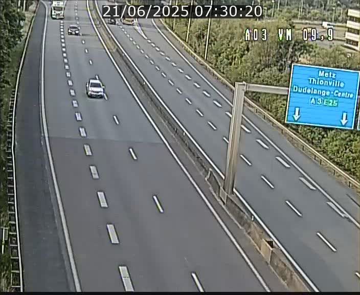 Webcam Autoroute à la Croix de Bettembourg - A3 - BK 9.9 - direction France