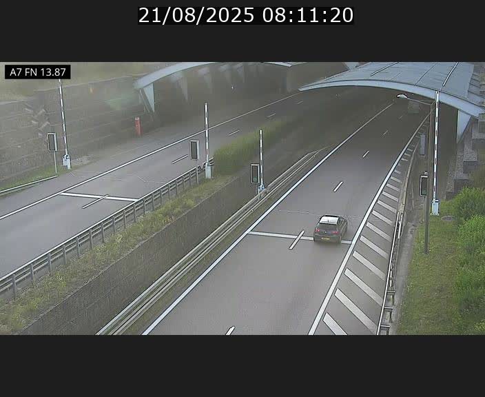 Caméra trafic Luxembourg - A7, Tunnel Gousselerbierg, entrée nord, direction Lorentzweiler