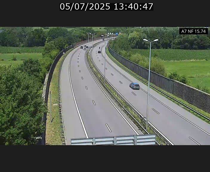 Caméra trafic Luxembourg - A7, Tunnel Mersch, entrée nord, direction Lorentzweiler