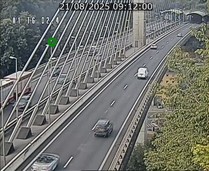 Traffic live webcam Luxembourg Sandweiler - A1 direction Luxembourg-ville - BK 2.4