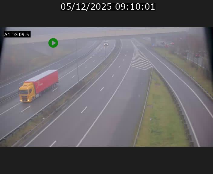 Traffic live webcam Luxembourg Jonction Grünewald - A1 direction Luxembourg-ville - BK 9.5