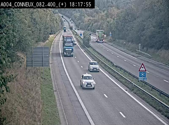 Webcam à hauteur de Conneux sur l'E411 en direction du sud de la Belgique