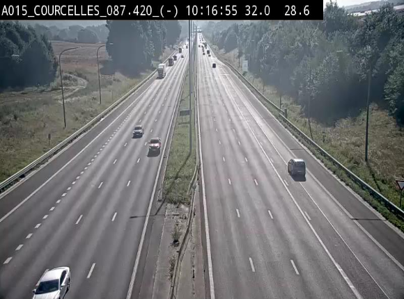 Webcam autoroute Belgique - Viesville - E42 direction Mons - BK 84.35
