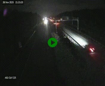 Webcam autoroute A63 en périphérie de Bordeaux au sud-est de la ville, en provenance du bassin d'Arcachon. Vue orientée vers Bordeaux