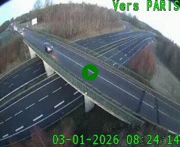 Clone of Caméra routière sur l'autoroute A20 au nord de Limoges, à la jonction avec la N520. Vue orientée vers Paris