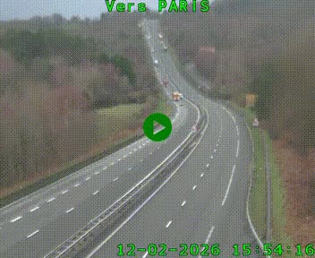 Caméra routière sur l'autoroute A20 à Bessines-sur-Gartempe. Vue orientée vers Paris