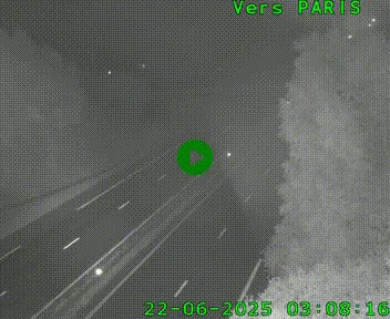 Caméra routière sur l'autoroute A20 au nord de Limoges, à la jonction avec la N520. Vue orientée vers Paris