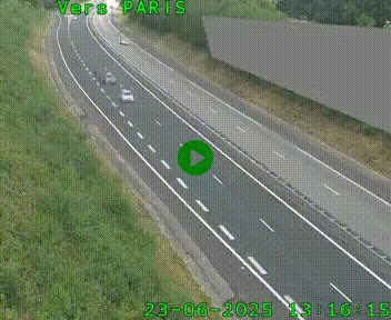 Caméra routière sur l'autoroute A20 à Saint-Pardoux-l'Ortigier, à la jonction avec l'A89. Vue orientée vers Paris