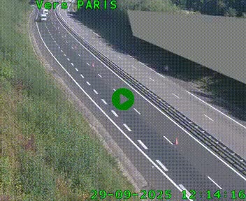 Caméra routière sur l'autoroute A20 à Saint-Pardoux-l'Ortigier, à la jonction avec l'A89. Vue orientée vers Paris