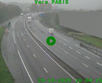 Caméra routière sur l'autoroute A20 à Brive-la-Gaillarde, à la jonction avec l'A89. Vue orientée vers Paris