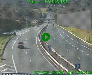 Caméra routière sur l'autoroute A20 à Noailles, en périphérie de Brive-la-Gaillarde. Vue orientée vers Toulouse