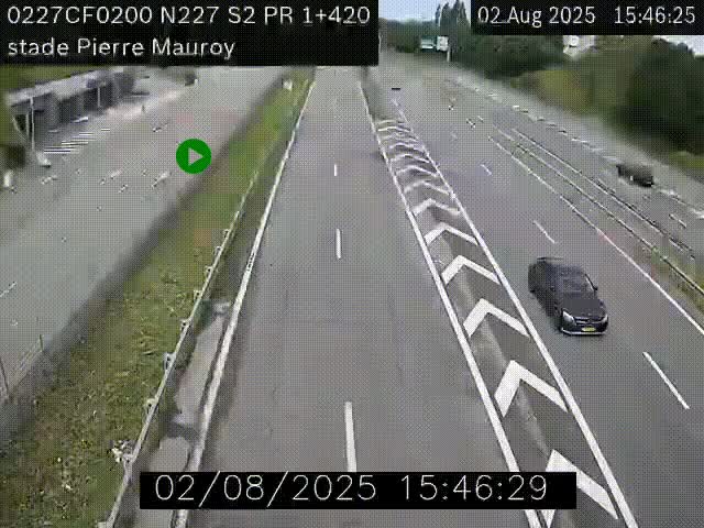 Webcam à hauteur du Stade Pierre Mauroy à Villeneuve d'Ascq sur la N227. Vue orientée vers Mons-en-Baroeul