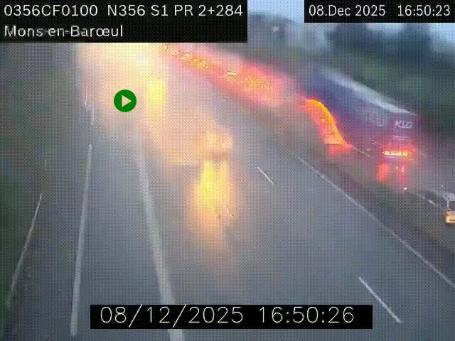 Webcam à l'entrée de Lille en direction du périphérique, à proximité de Mons-en-Baroeul sur la N356