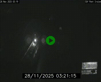 Webcam sur la N165 après le Pont de l'Iroise, à l'entrée de Brest