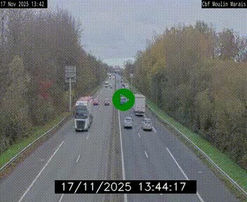 Webcam sur le périphérique de Nantes (N844) entre la Porte de Saint-Luce et la Porte d'Anjou, à l'est de la ville