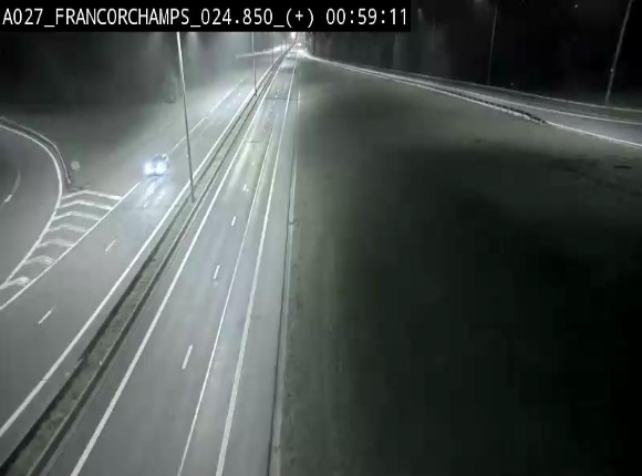 Caméra autoroutière à proximité du circuit de Spa-Francorchamps à Stavelot sur l'A27/E42