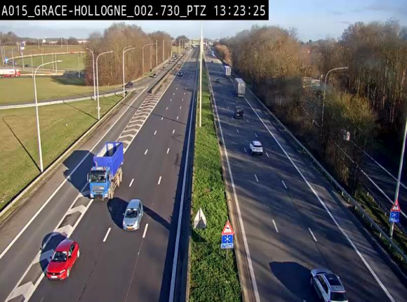 Caméra trafic Belgique - Grâce-Hollogne - E42, jonction avec A604, direction Loncin/Aéroport de Liège - BK 3.2