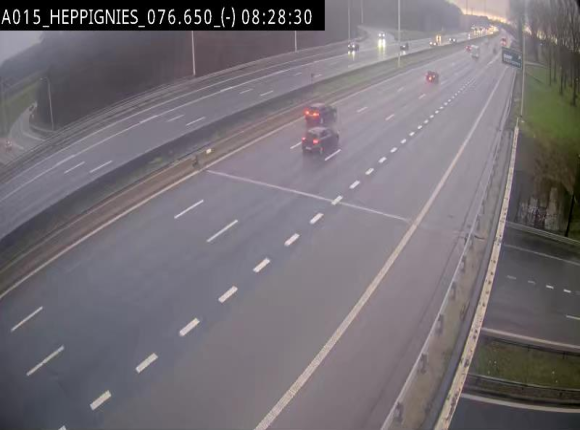 Webcam autoroute Belgique - Heppignies - E42 direction Namur - BK 76.4