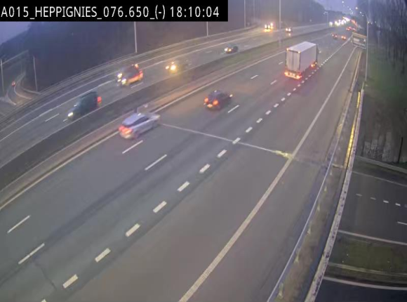 Webcam autoroute Belgique - Heppignies - E42 direction Namur - BK 76.4