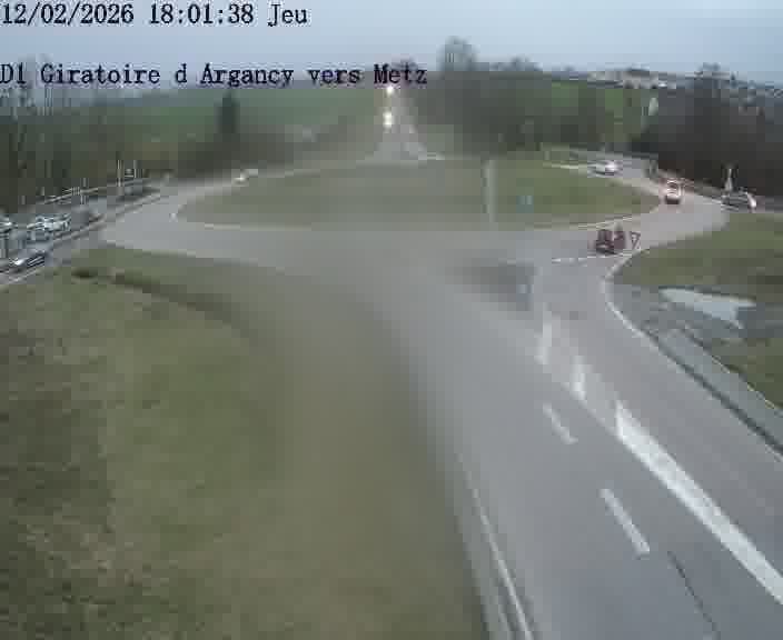 Webcam installée le long de D1 (France) à Argancy, pointée vers Metz, utile pour suivre précisément les conditions de trafic.