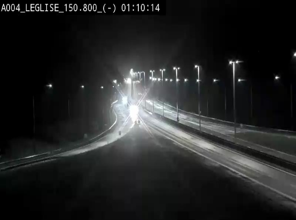 Webcam E411 dans la Côte de Léglise. Vue orientée vers Bruxelles