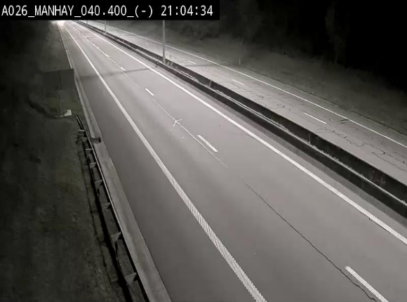 Webcam autoroute A26/E25 à hauteur de Manhay, après la jonction avec la N651 en direction de Liège - BK 40.4