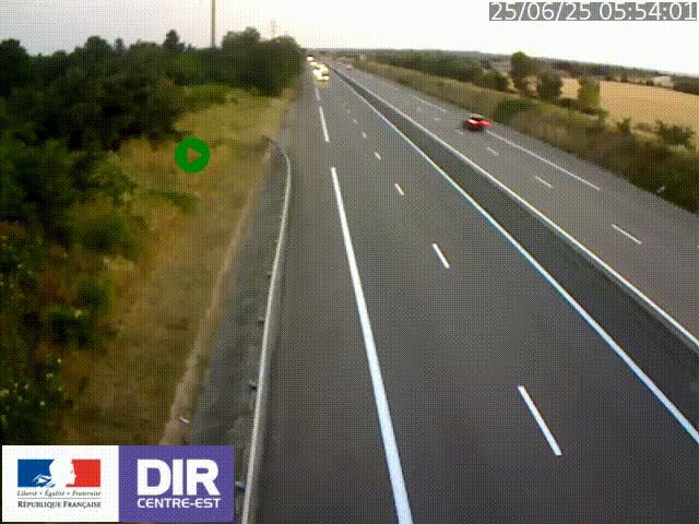 Webcam sur le contournement de Valence, sur la Nationale 7, à la jonction avec la N532, caméra orientée vers Grenoble