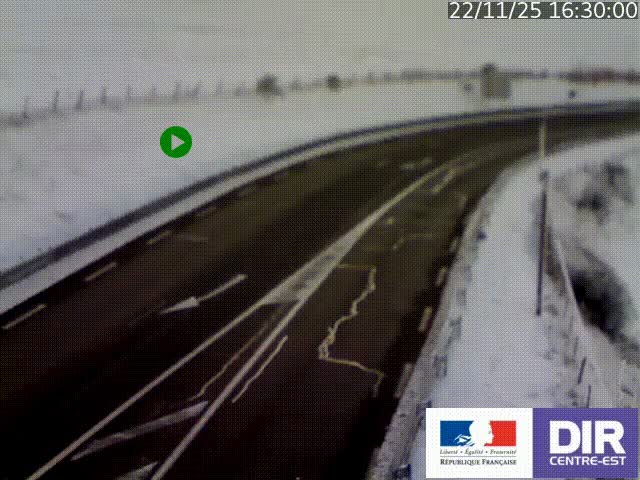 Webcam sur le col Pin Bouchain, vue orientée vers Roanne, en provenance de Lyon sur la nationale 7 (N7)