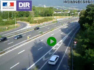 Webcam sur la Nationale 201 à hauteur de la sortie Chambéry-Nord, avant à la jonction entre l'A41 et l'A43, en direction de Lyon