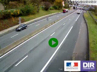 Caméra autoroutière sur l'A47 à hauteur de Givors, a proximité de Lyon. La webcam est orientée vers Lyon