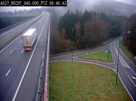 Webcam sur A27/E42 après Malmedy. Vue orientée vers l'Allemagne
