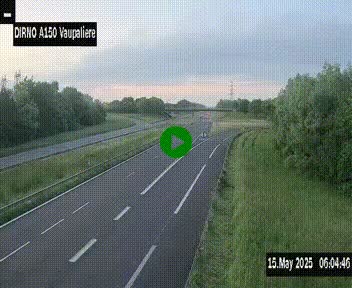 Webcam autoroute A150 à hauteur de La Vaupalière en périphérie de Rouen. Vue orientée vers Rouen