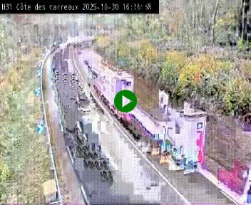 Webcam en haut de la Côte des Carreaux sur la N31 à Avesnes-en-Bray. Vue orientée vers Rouen