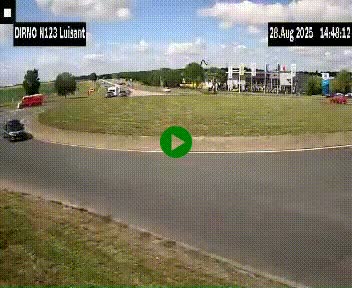 Webcam en périphérie de Chartres sur la N123, à hauteur de Luisant. Vue orientée vers Chartres