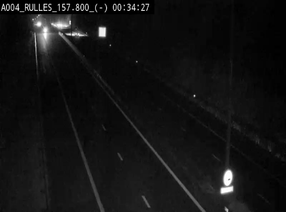 Webcam à Marbehan sur l'E411 à hauteur de la sortie 28a Rulles. Vue orientée vers Bruxelles