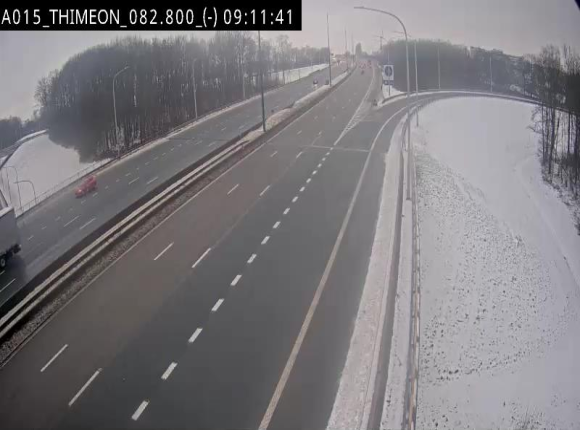 Caméra trafic Belgique - Thiméon - E42, jonction avec A54 (E420) direction La Louvière/Charleroi - BK 82.82