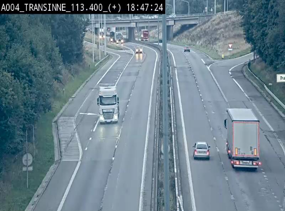Webcam dans les Ardennes sur l'E411 à hauteur de Transinne. Vue orientée vers le sud de la Belgique