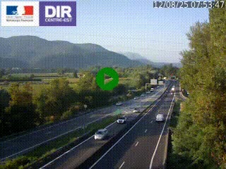Caméra trafic à Meylan sur la Rocade-Sud de Grenoble en direction d'Aix-en-Provence