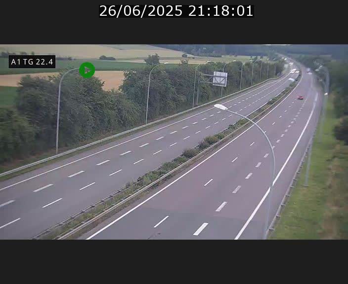 Traffic live webcam Luxembourg Flaxweiler - A1 direction Luxembourg - BK 22.4