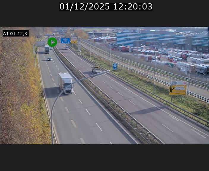 Traffic live webcam Luxembourg Senningerberg - A1 direction Allemagne - BK 12.3