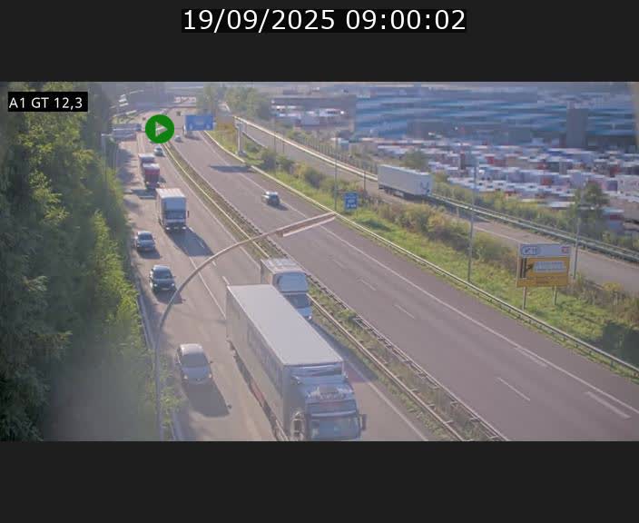 Traffic live webcam Luxembourg Senningerberg - A1 direction Allemagne - BK 12.3