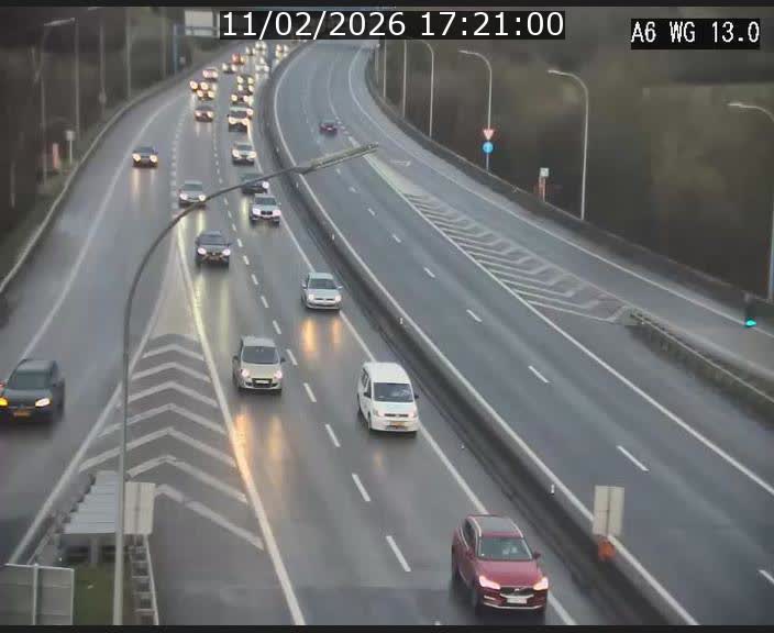 Traffic live webcam Luxembourg Mamer - A6 - BK 13 - direction Luxembourg/France/Allemagne