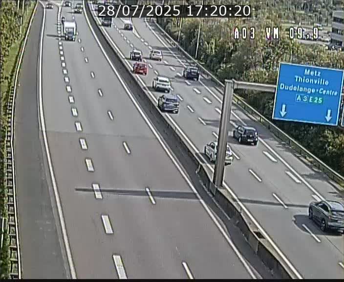 Webcam Autoroute à la Croix de Bettembourg - A3 - BK 9.9 - direction France