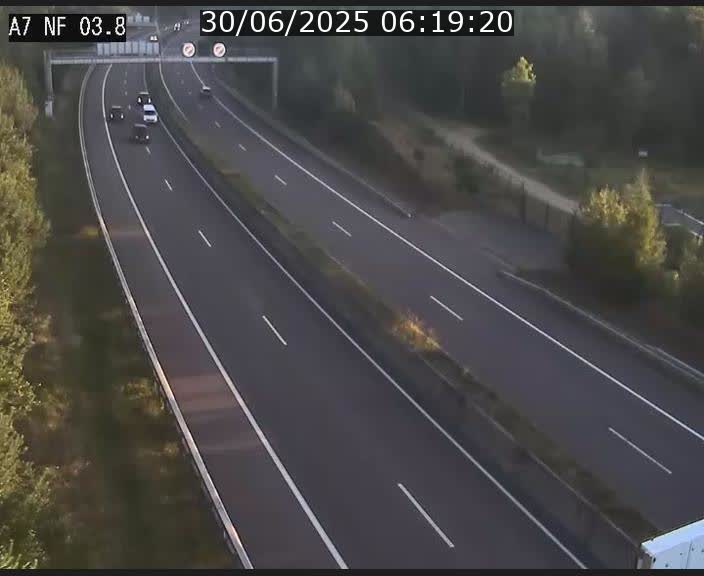 Webcam autoroute A7 au Luxembourg à la sortie du Tunnel Stafelter vers le Nord