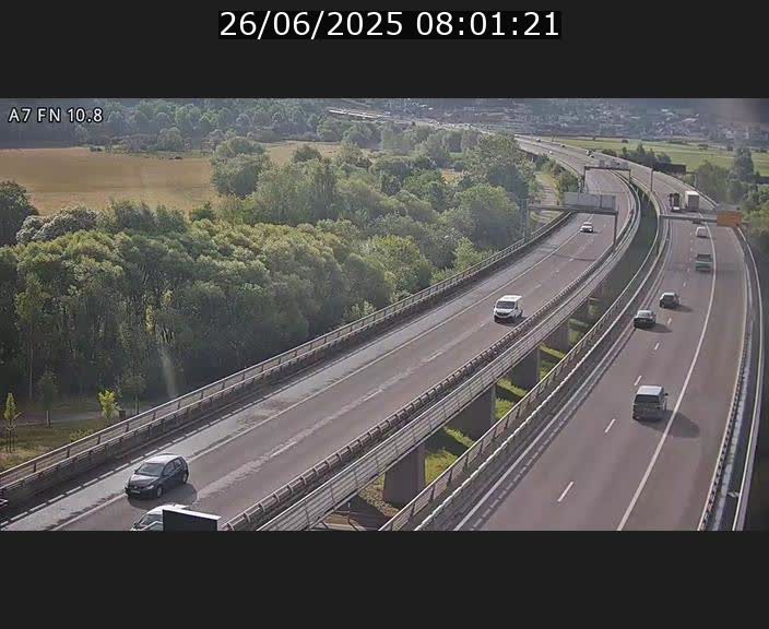 Caméra trafic Luxembourg - A7, Tunnel Gousselerbierg, sortie sud, direction rond-point Lorentzweiler (BK 10.8)