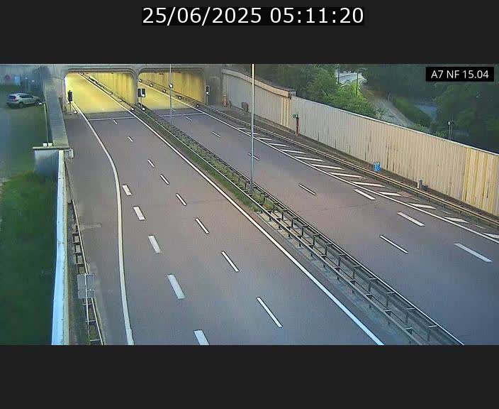 Caméra trafic Luxembourg - A7, Tunnel Mersch, entrée sud, direction Ettelbruck