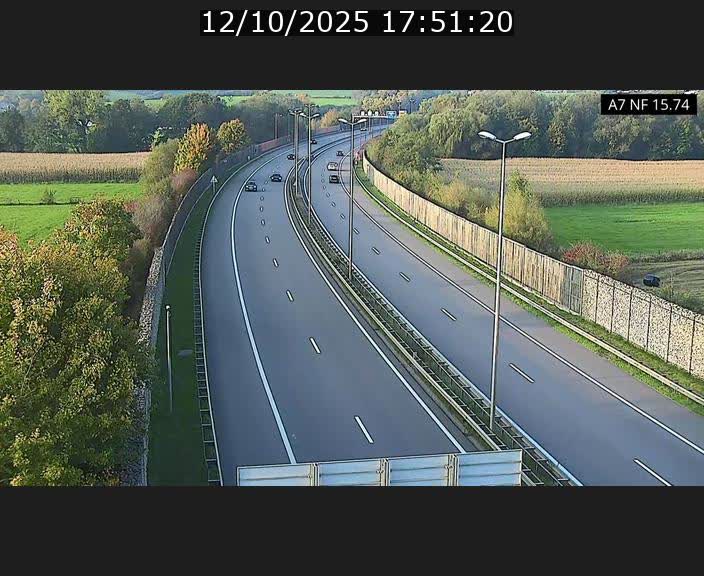 Caméra trafic Luxembourg - A7, Tunnel Mersch, entrée nord, direction Lorentzweiler