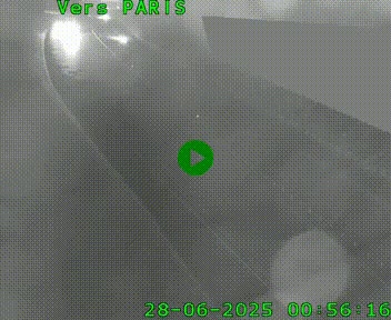 Caméra routière sur l'autoroute A20 à Saint-Pardoux-l'Ortigier, à la jonction avec l'A89. Vue orientée vers Paris