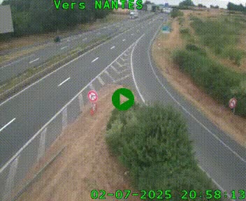 Webcam N147 au nord de Poitiers et à la jonction avec la A10