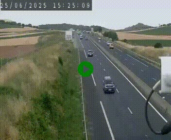 Caméra autoroute A75 à hauteur de Le Crest, en direction de Montpellier